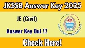 JKSSB JE (Civil) Answer Key 2025 Out – Download Answer Key PDF @ jkssb.nic.in