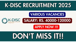 K-DISC Recruitment 2025 - Apply Online for 11 Programme Manager, Senior Programme Executive and More Posts K-DISC Recruitment 2025 - Apply Online for 11 Programme Manager, Senior Programme Executive and More Posts
