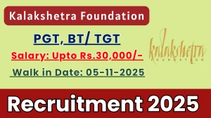 Kalakshetra Foundation Recruitment 2025 – Walk in for 02 PGT, BT/ TGT Posts