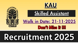 KAU Skilled Assistant Recruitment 2025 – Walk in