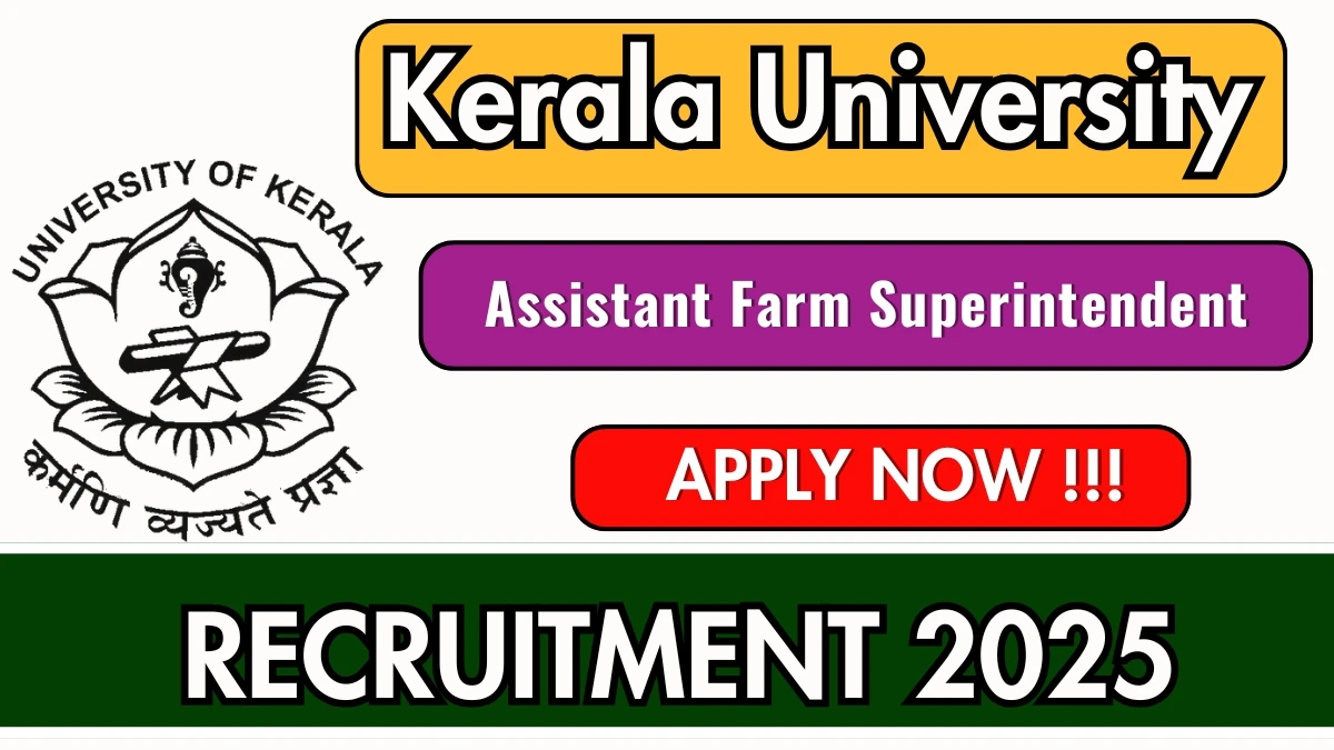 Kerala University Editorial Assistant Recruitment 2025 - Apply Online