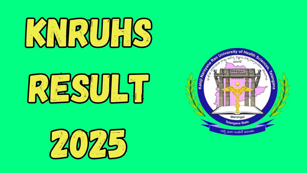 KNRUHS Result 2025 Out at knruhs.telangana.gov.in Direct Link to Download PG Course Result