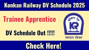 Konkan Railway Trainee Apprentice DV Schedule 2025 – Check Document Verification Date @ konkanrailway.com Konkan Railway Trainee Apprentice DV Schedule 2025 – Check Document Verification Date @ konkanrailway.com