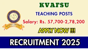 KVAFSU Teaching Recruitment 2025 - Apply Online for 25 Posts KVAFSU Teaching Recruitment 2025 - Apply Online for 25 Posts