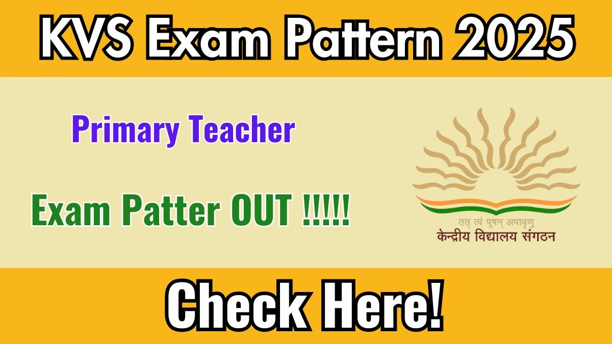 KVS PRT Exam Pattern 2025
