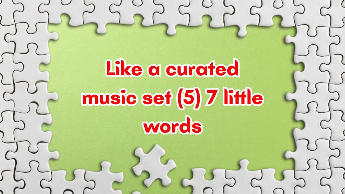 Like a curated music set 7 Little Words 5 letters Answer