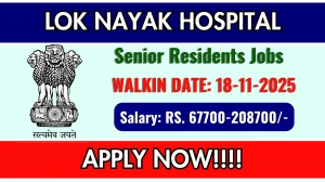 Lok Nayak Hospital Senior Residents Recruitment 2025 – Walk in for 91 Posts Lok Nayak Hospital Senior Residents Recruitment 2025 – Walk in for 91 Posts