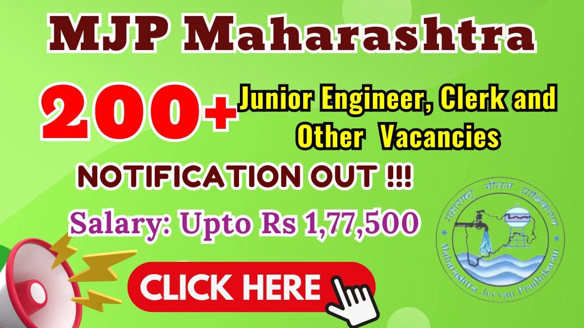 Maharashtra Jeevan Pradhikaran Recruitment 2025 - Apply Online for 290 Junior Engineer, Clerk and Other Posts