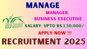 MANAGE Recruitment 2025 - Apply Online for 05 Manager, Business Executive Posts