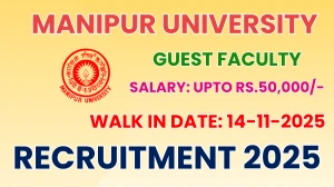 Manipur University Guest Faculty Recruitment 2025 – Walk in