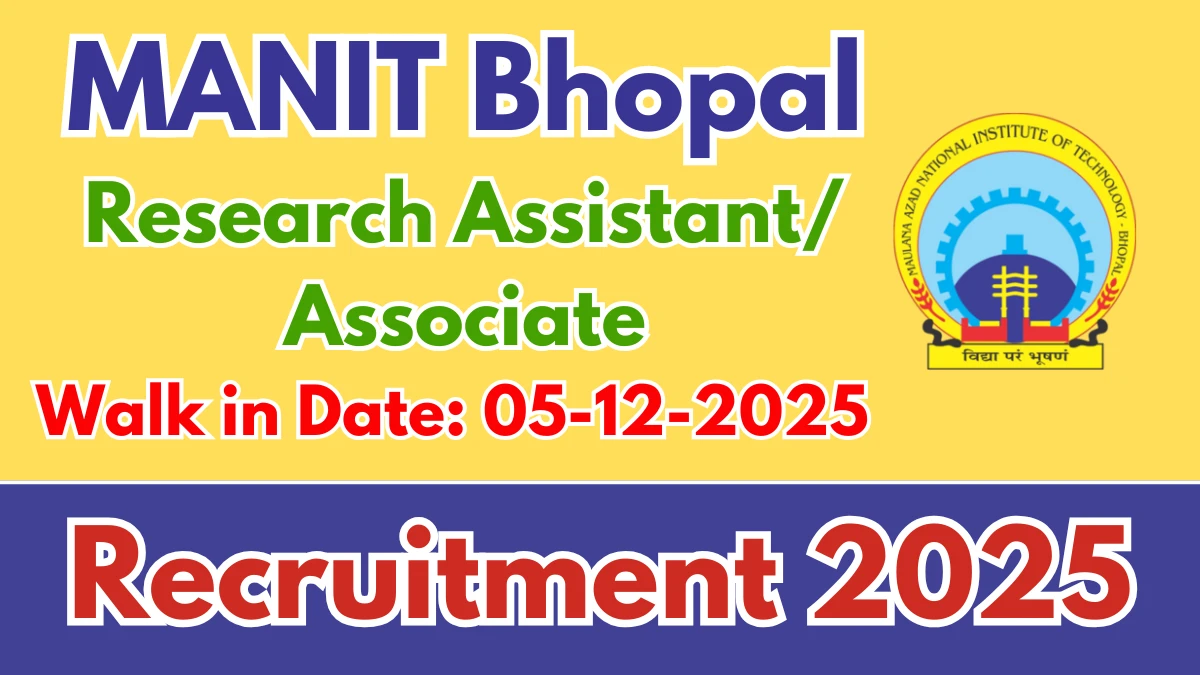 MANIT Bhopal Library Professional Trainee Recruitment 2025 – Walk in