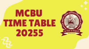 MCBU Time Table 2025 Announced @ mcbu.ac.in Details Here
