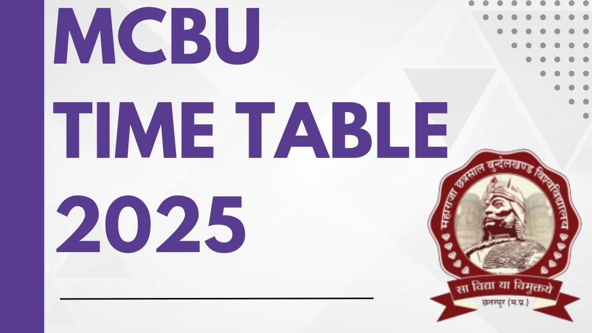 MCBU Time Table 2025 Announced @ mcbu.ac.in Details Here