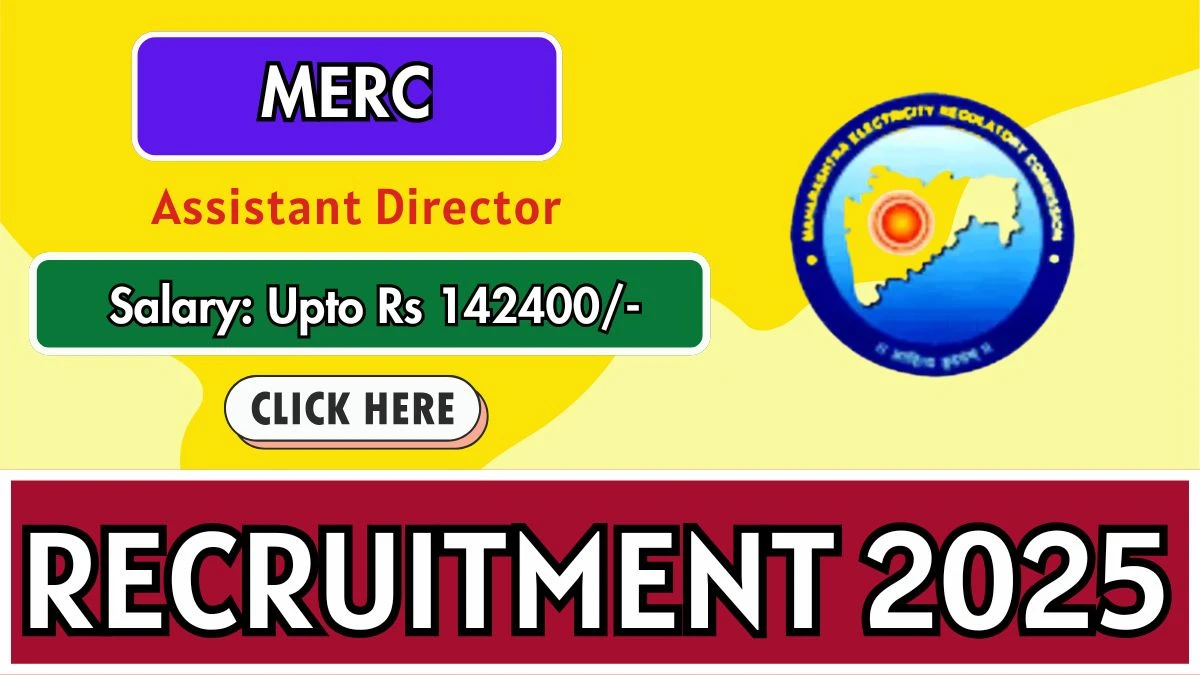 MERC Assistant Director Recruitment 2025 - Apply Online for 15 Posts