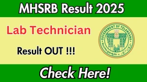 MHSRB Lab Technician Result 2025 Declared: Download at mhsrb.telangana.gov.in MHSRB Lab Technician Result 2025 Declared: Download at mhsrb.telangana.gov.in