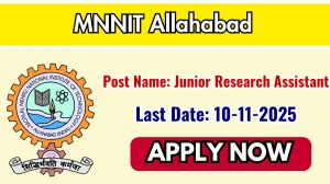 MNNIT Allahabad Junior Research Assistant Recruitment 2025 - Apply Offline