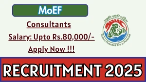 MoEF Consultants Recruitment 2025 - Apply Online for 10 Posts