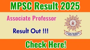 MPSC Associate Professor Result 2025 Declared: Download at mpsc.gov.in MPSC Associate Professor Result 2025 Declared: Download at mpsc.gov.in