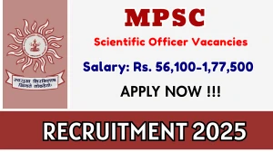MPSC Scientific Officer Recruitment 2025 - Apply Online for 05 Posts MPSC Scientific Officer Recruitment 2025 - Apply Online for 05 Posts