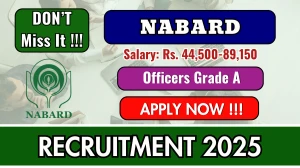 NABARD Assistant Manager Officers Grade A Recruitment 2025 - Apply Online for 91 Posts