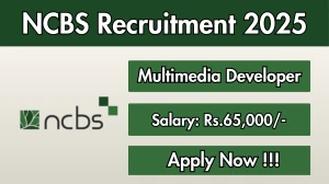 NCBS Multimedia Developer Recruitment 2025 - Apply Online