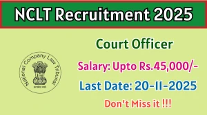 NCLT Court Officer Recruitment 2025 - Apply Online