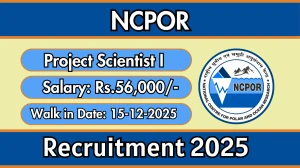 NCPOR Project Scientist I Recruitment 2025 – Walk in