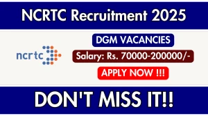 NCRTC Deputy General Manager Recruitment 2025 - Apply Online for 01 Posts NCRTC Deputy General Manager Recruitment 2025 - Apply Online for 01 Posts
