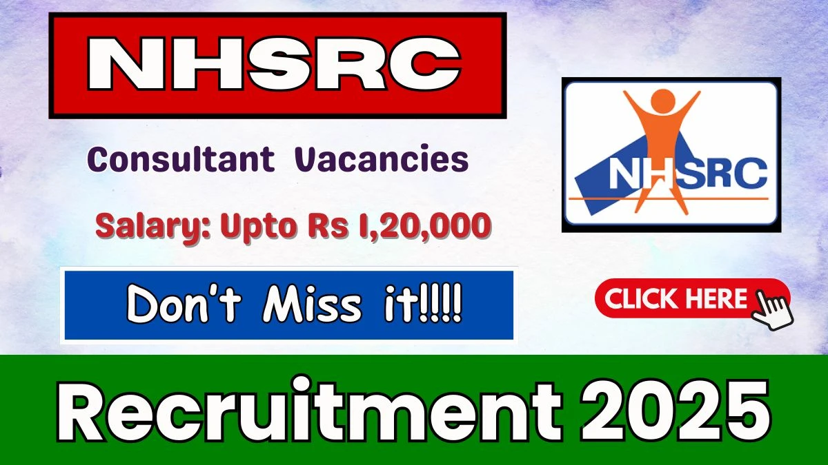 NHSRC Consultant Recruitment 2025 - Apply Online