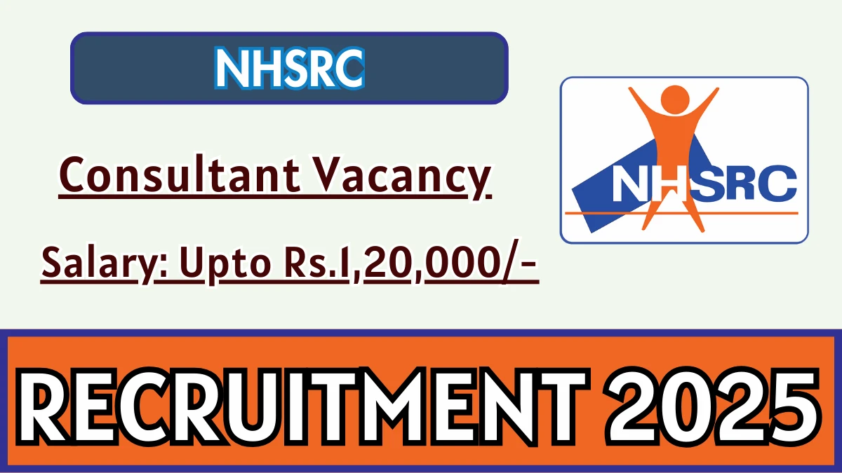 NHSRC Consultant Recruitment 2025 - Apply Online
