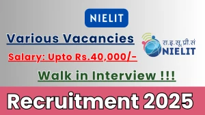 NIELIT Recruitment 2025 – Walk in for 15 Project Associate, Lab Engineer and More Posts