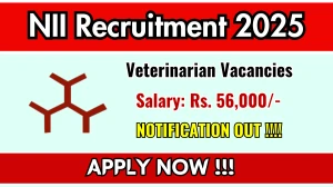 NII Veterinarian Recruitment 2025 - Apply Online NII Veterinarian Recruitment 2025 - Apply Online