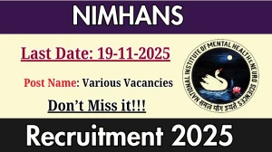 NIMHANS Recruitment 2025 – Walk in for Project Junior Nurse I, Project Technical Support III Posts