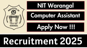 NIT Warangal Computer Assistant Recruitment 2025 – Apply Offline for 01 Posts