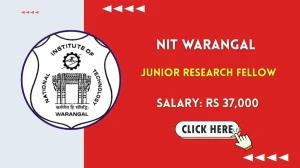 NIT Warangal Junior Research Fellow Recruitment 2025 – Apply Online for 01 Posts