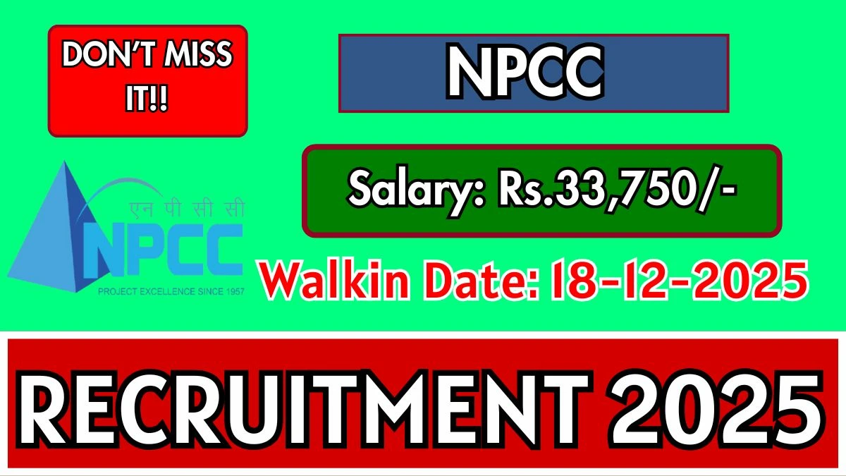 NPCC Senior Associate Recruitment 2025 – Walk in for 1 Posts