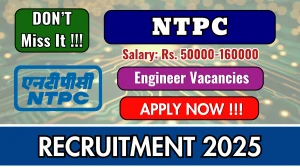 NTPC Engineer Recruitment 2025 - Apply Online for 04 Posts NTPC Engineer Recruitment 2025 - Apply Online for 04 Posts