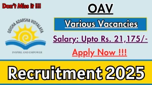 OAV Recruitment 2025 - Apply Offline for 10 Warden, Head Cook and More Posts