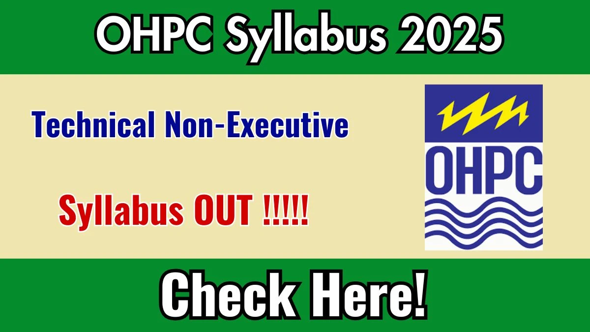 OHPC TNE Syllabus 2025 Out Direct Link to Download Syllabus PDF here