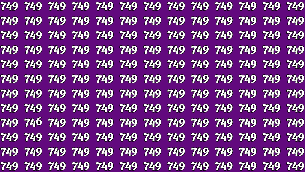 Optical Illusion 7 Seconds Challenge: Only People with Eagle Eyes Can spot the Number 746
