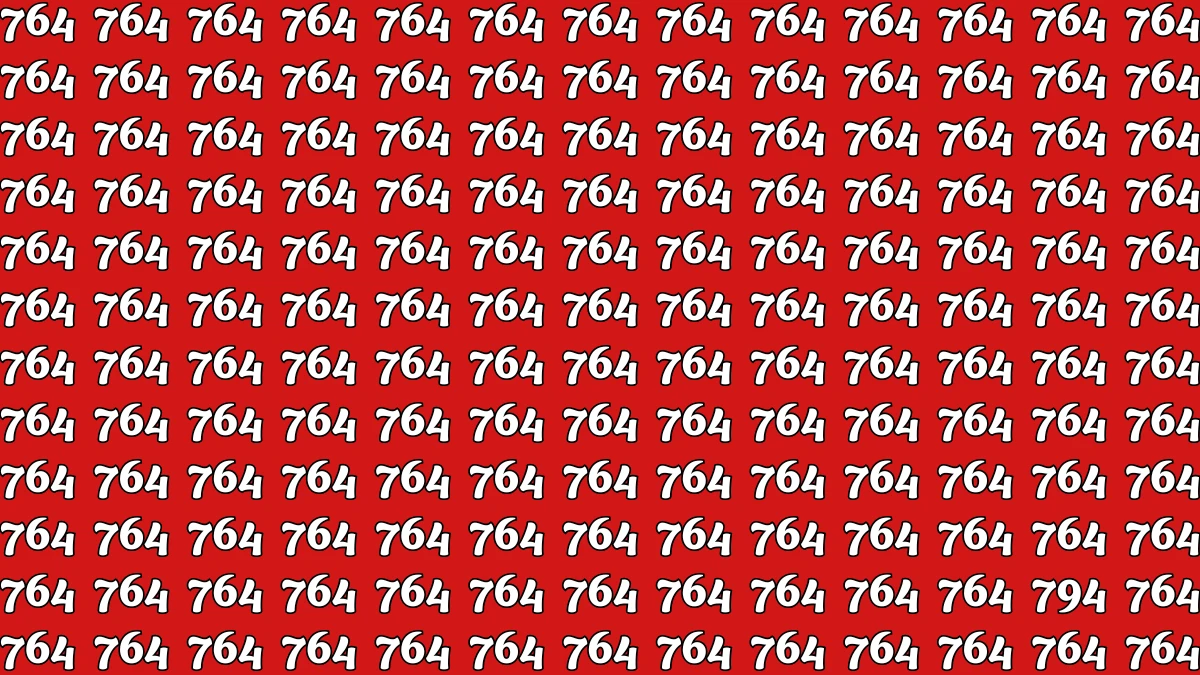 Optical Illusion 7 Seconds Challenge: Only People with Eagle Eyes Can spot the Number 794