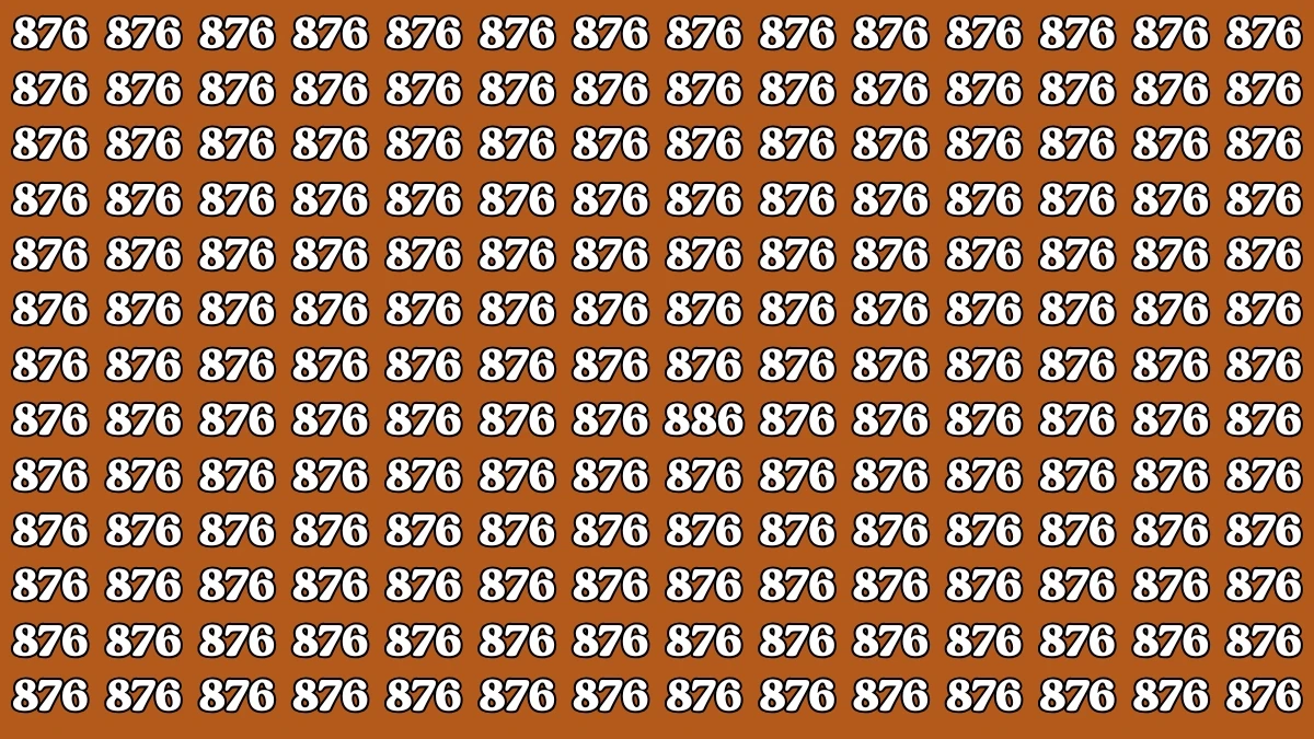 Optical Illusion 7 Seconds Challenge: Only People with Eagle Eyes Can spot the Number 886
