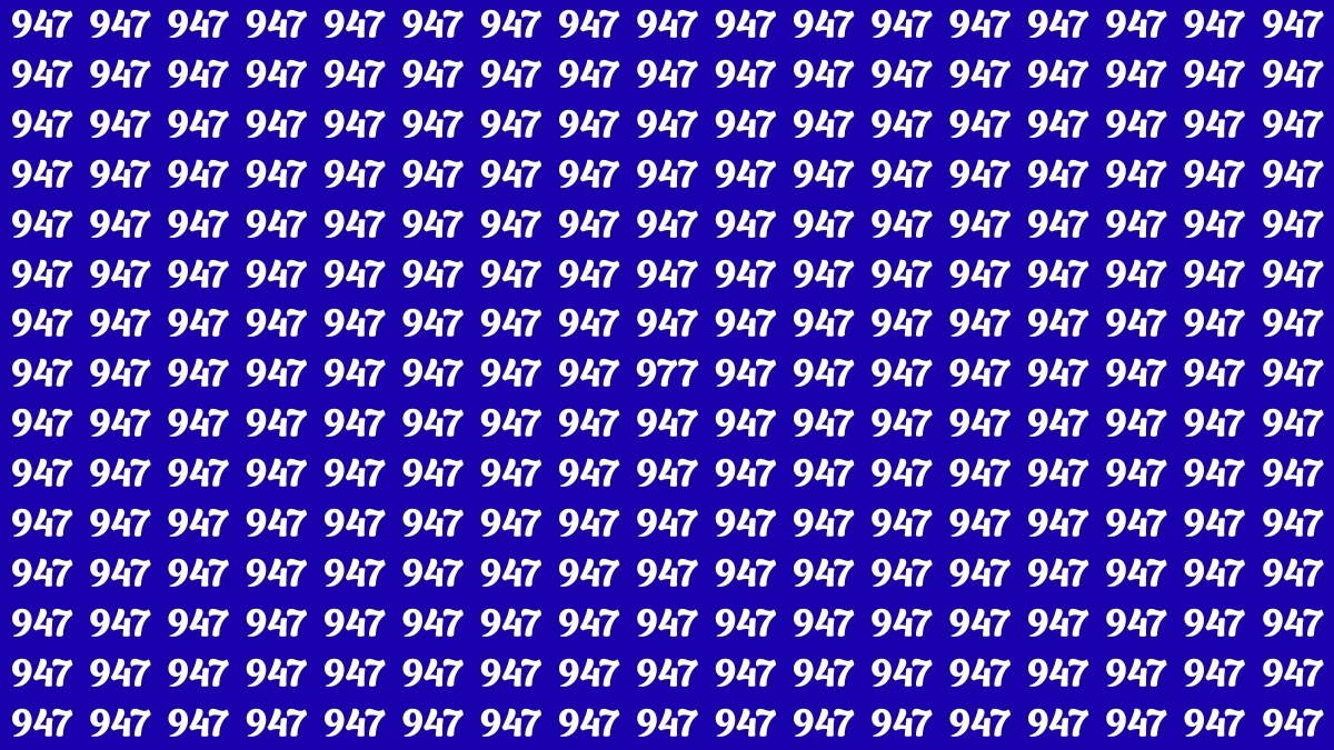 Optical Illusion 7 Seconds Challenge: Only People with Eagle Eyes Can spot the Number 977