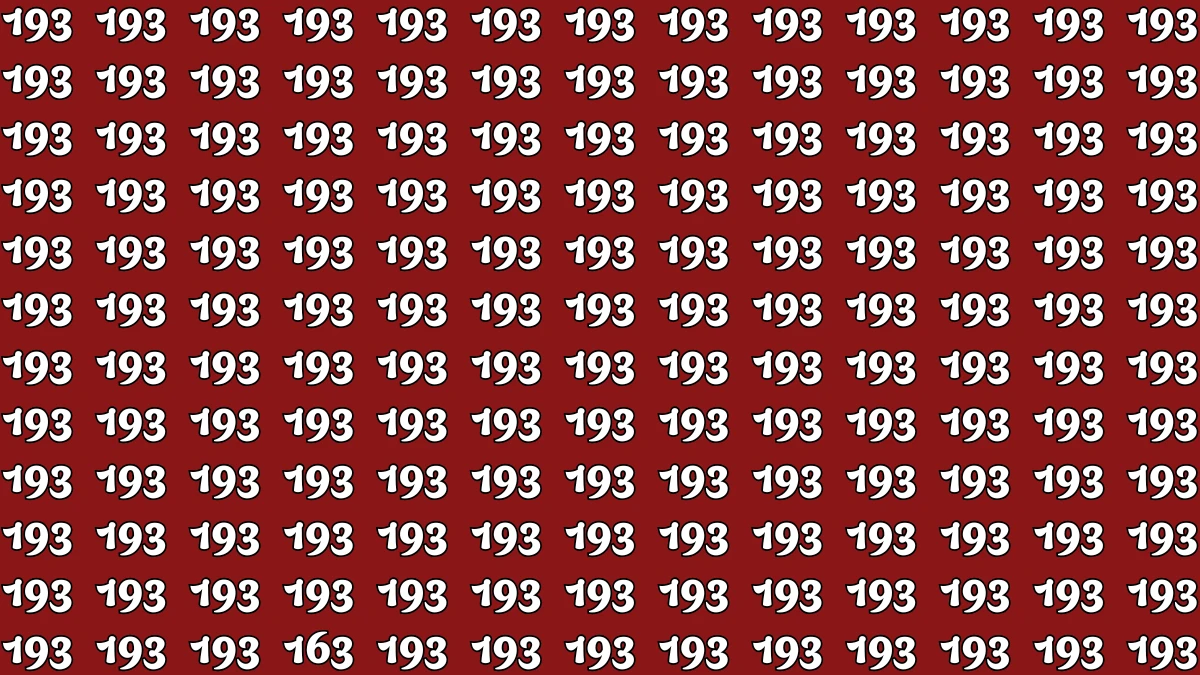 Optical Illusion 7 Seconds Test: Only People with Eagle Eyes Can spot the Number 163