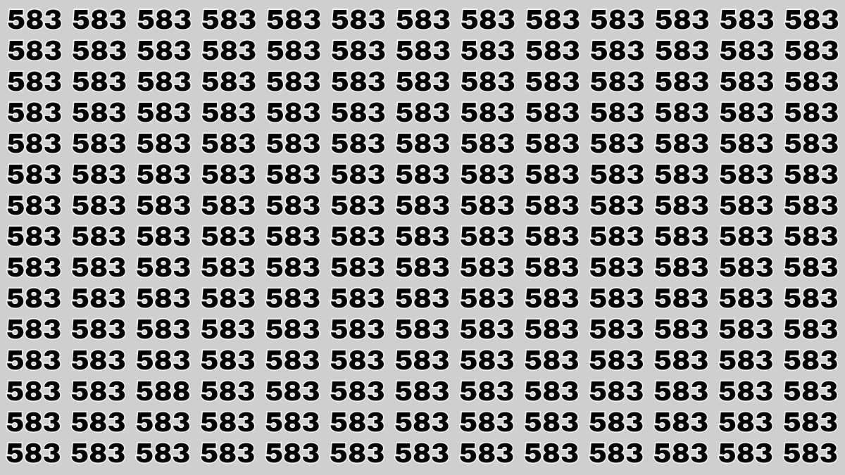 Optical Illusion 7 Seconds Test: Only People with Eagle Eyes Can spot the Number 588