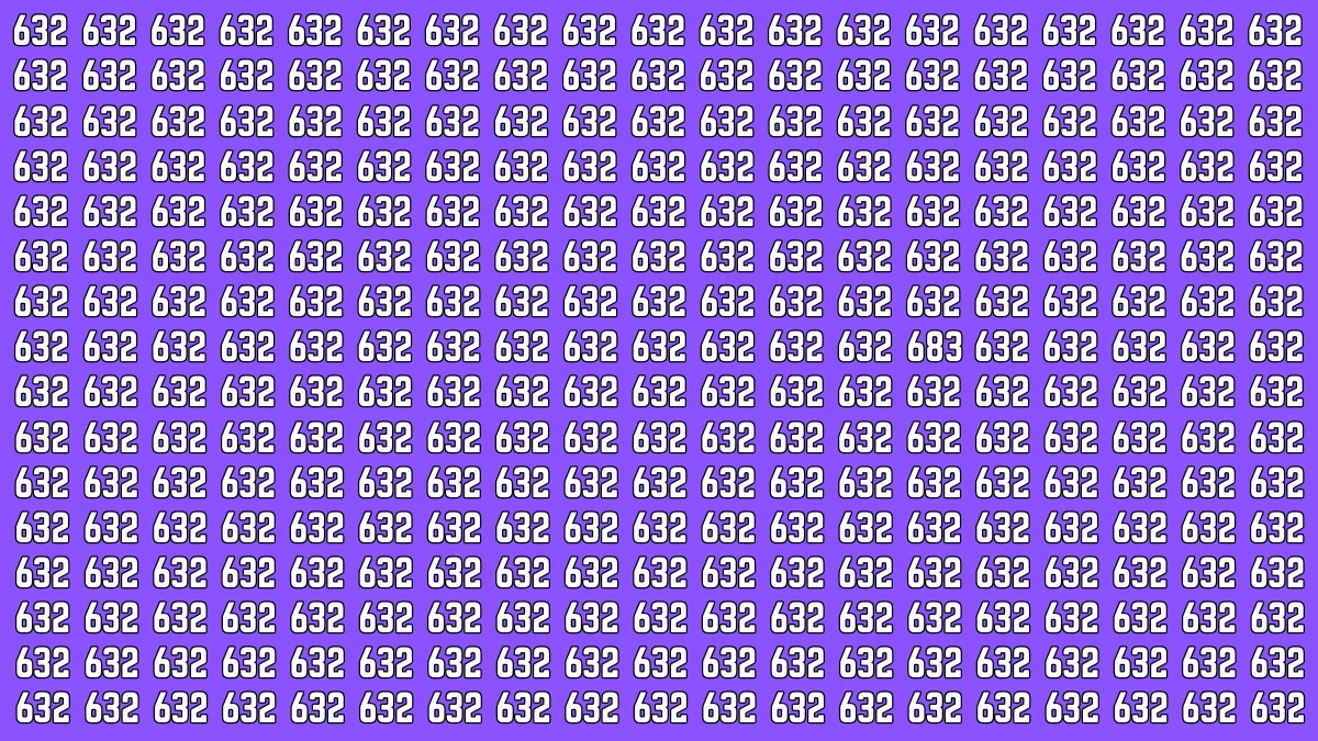 Optical Illusion 7 Seconds Test: Only People with Eagle Eyes Can spot the Number 683