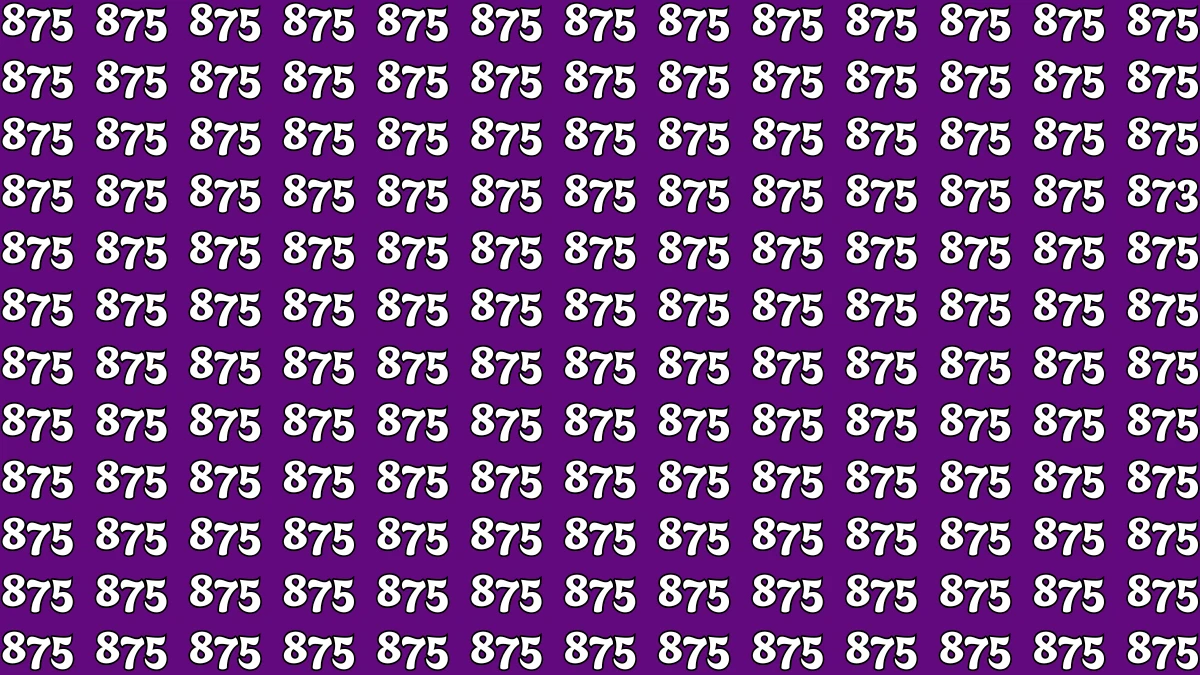 Optical Illusion 7 Seconds Test: Only People with Eagle Eyes Can spot the Number 873