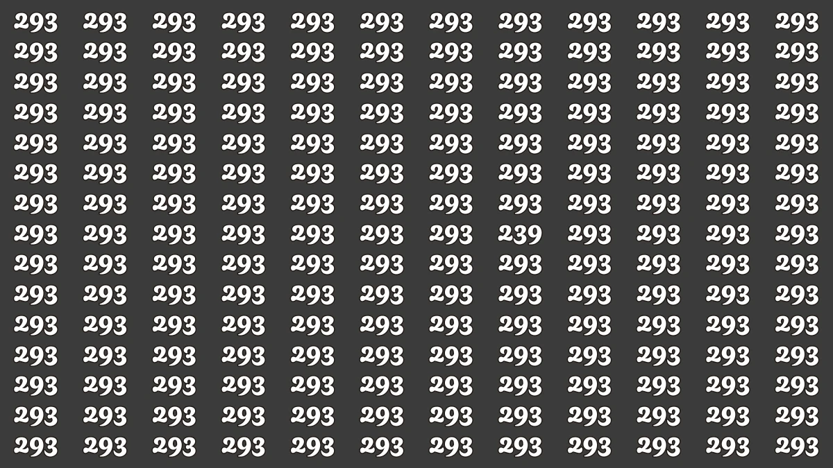 Optical Illusion 8 Seconds Challenge: Only People with Eagle Eyes Can spot the Number 239