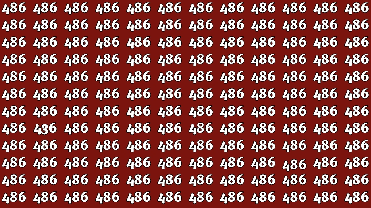 Optical Illusion 8 Seconds Challenge: Only People with Eagle Eyes Can spot the Number 436