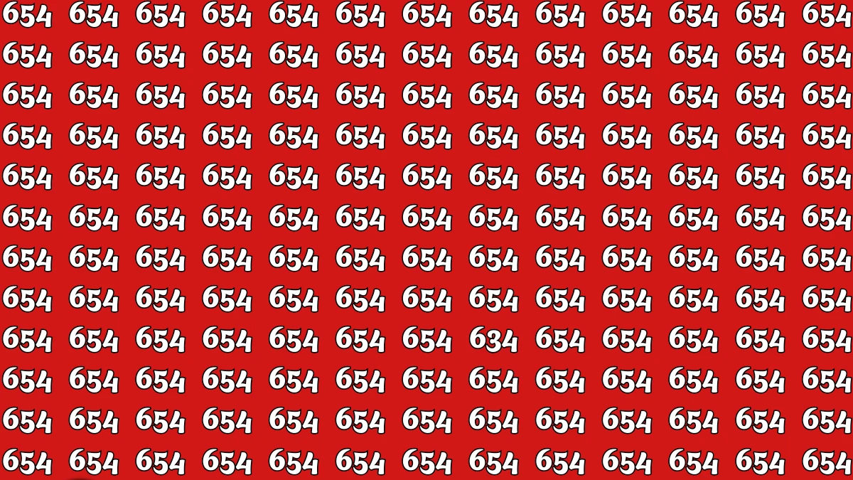 Optical Illusion 8 Seconds Challenge: Only People with Eagle Eyes Can spot the Number 634